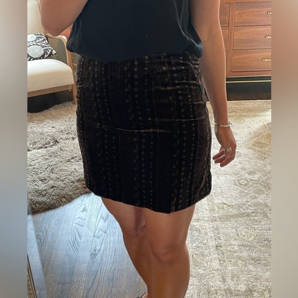 Vintage Express Velvet Mini Skirt - Picture 3 of 12